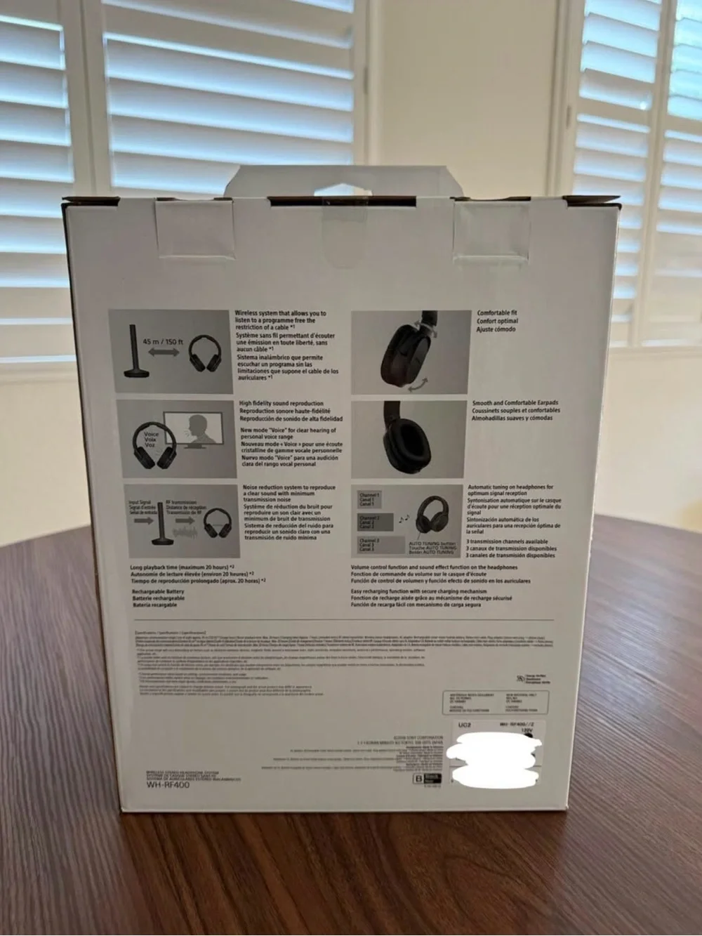 New in Box Sony WH-RF400 Wireless Over-Ear Headphones